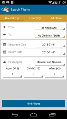 Vietnam Airlines android App screenshot 2